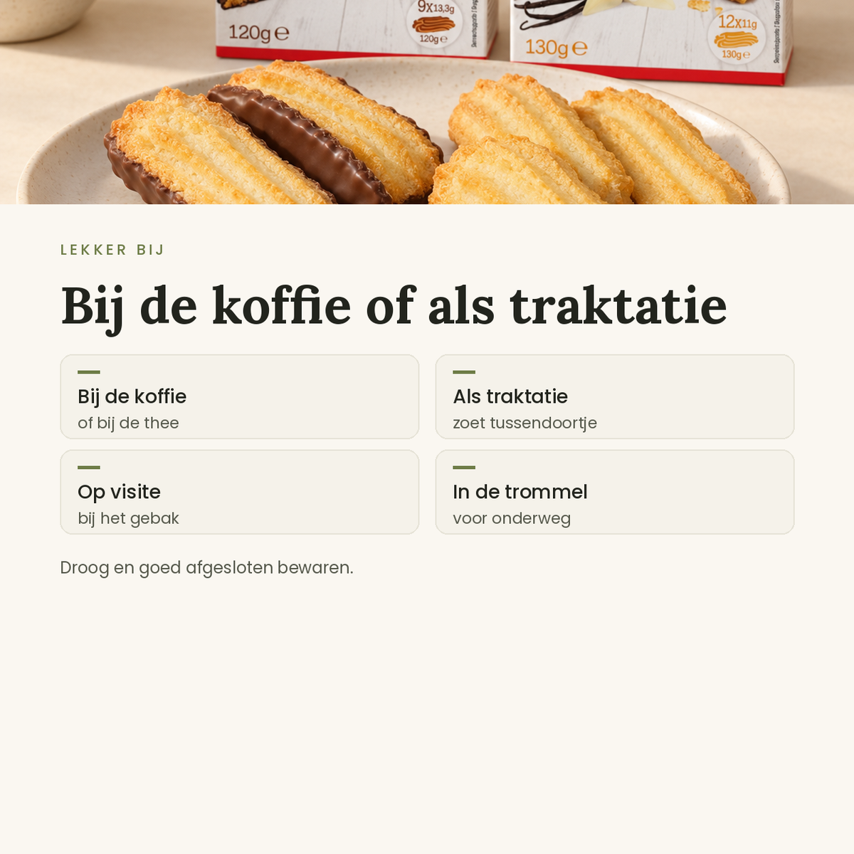 Sprits zandkoekjes toepassingen