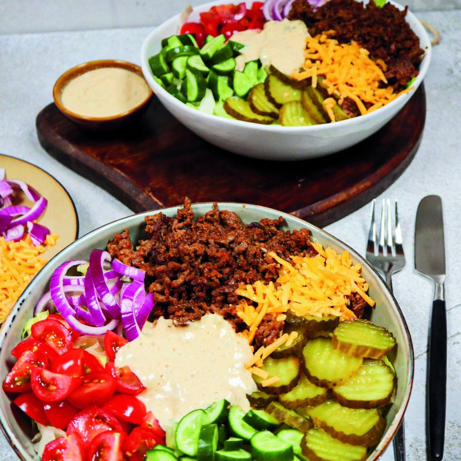 Hamburger salade bowl