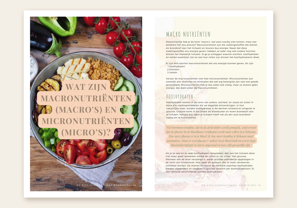 Koolhydraatarme Startgids: macronutriënten