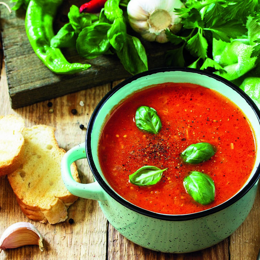 Tomatensoep met basilicum