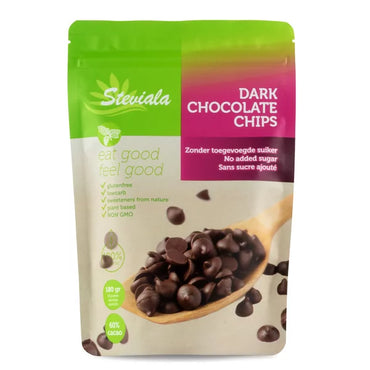 Steviala chocolade chips zonder toegevoegde suikers 180 gram