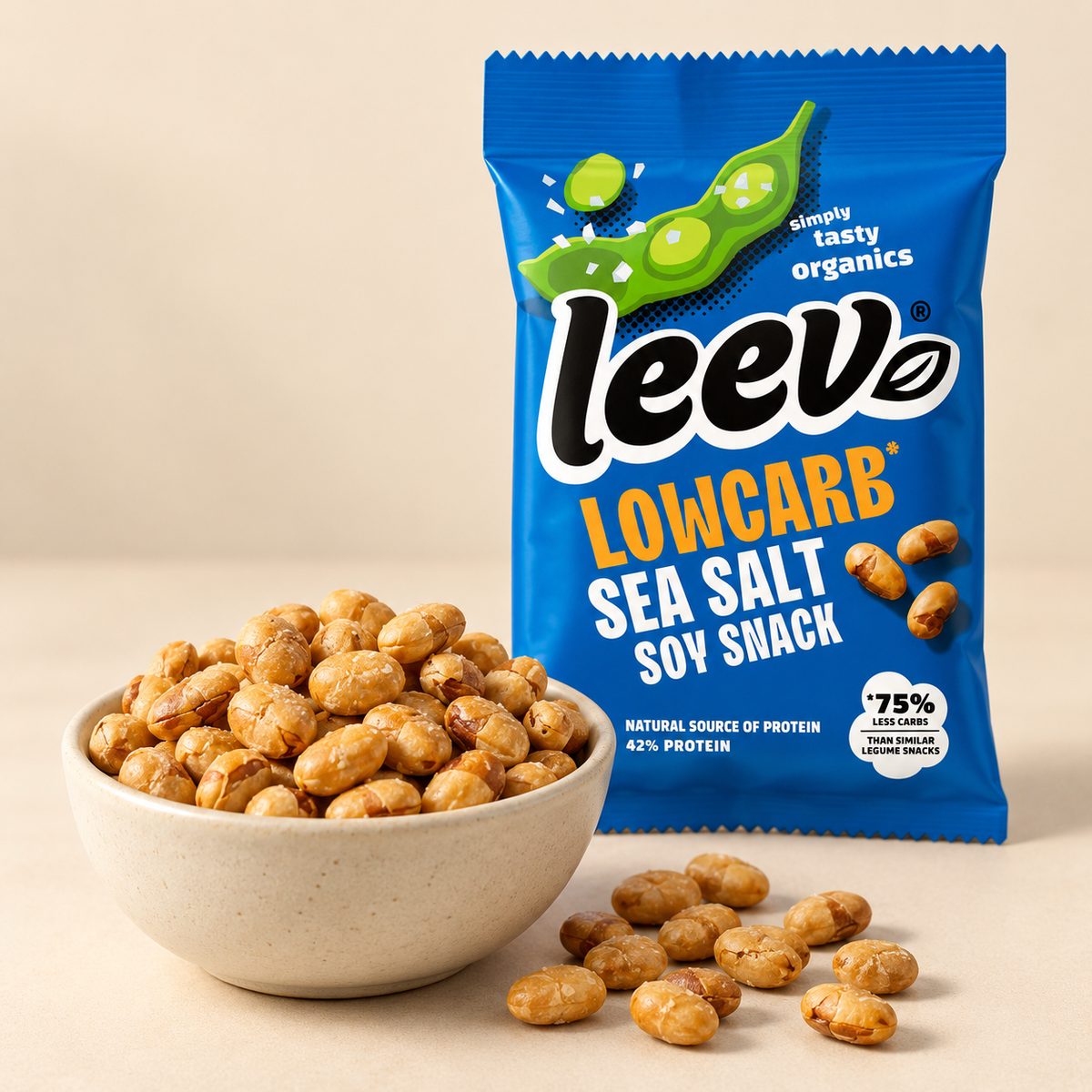 Leev sojabonen zeezout