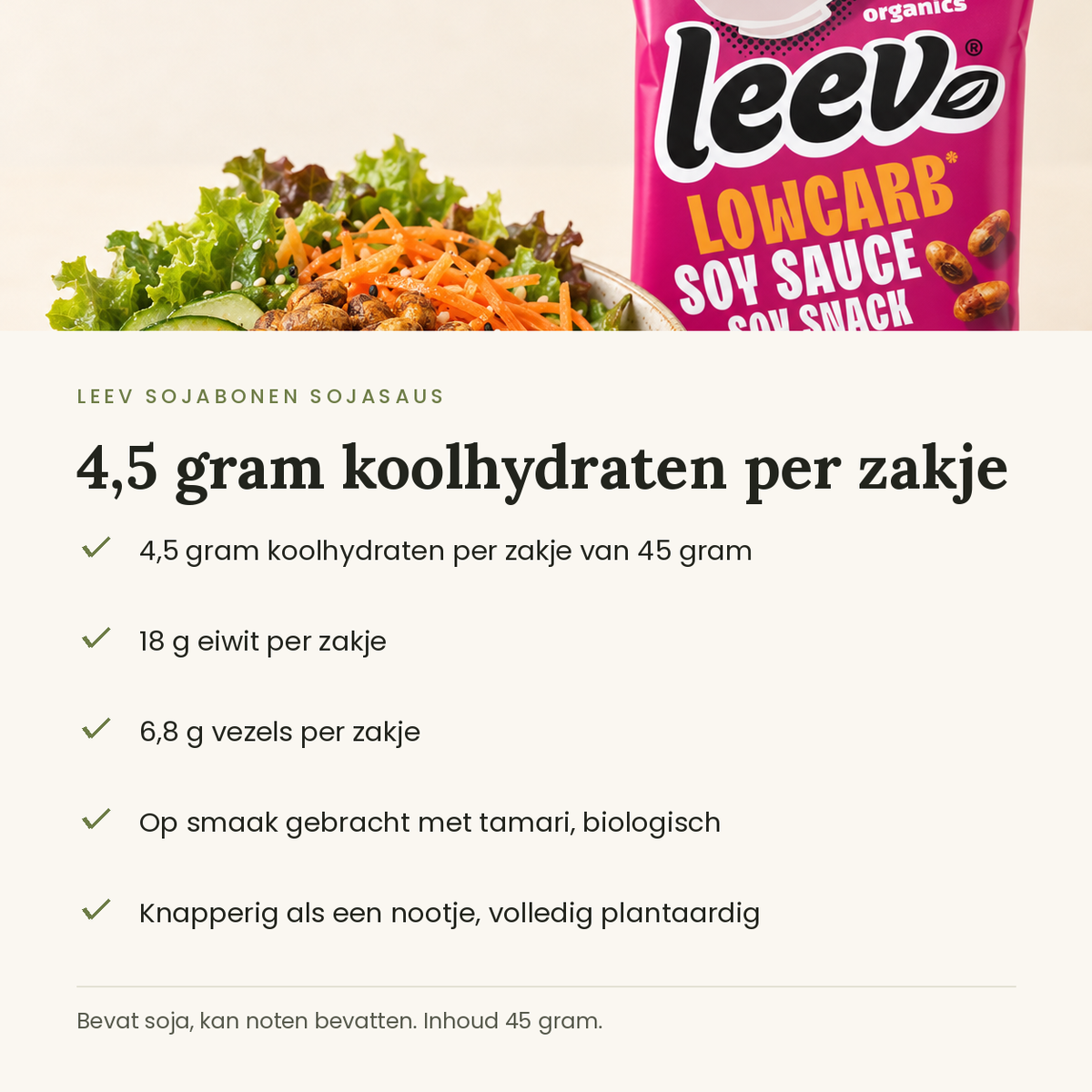 Leev sojabonen sojasaus kenmerken