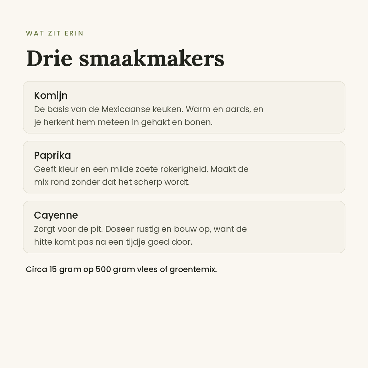Wat zit er in de Tex Mex kruidenmix