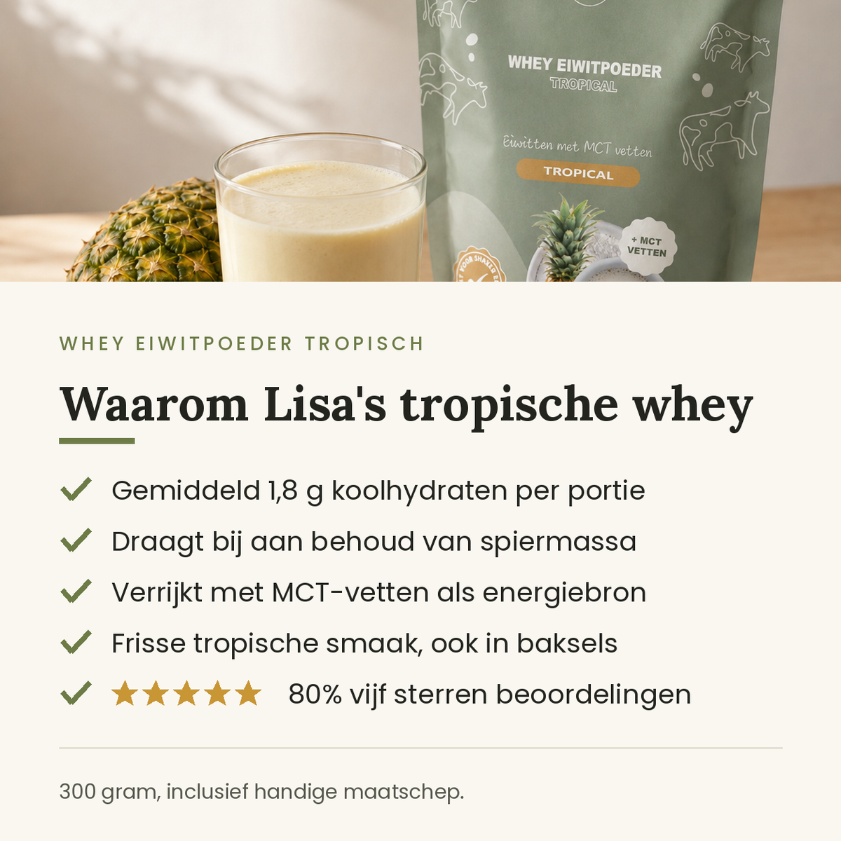 Waarom Lisa's tropische whey: voordelen op een rij
