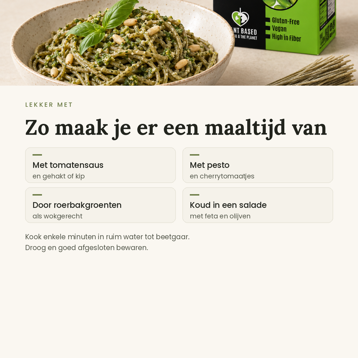 Edamame pasta toepassingen
