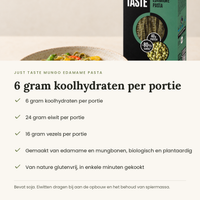 Mungo edamame pasta kenmerken