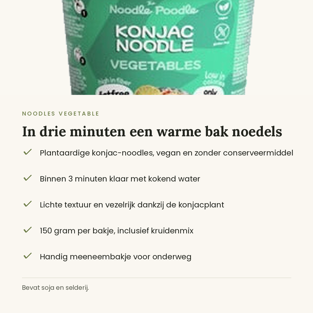 Noodles Vegetable kenmerken