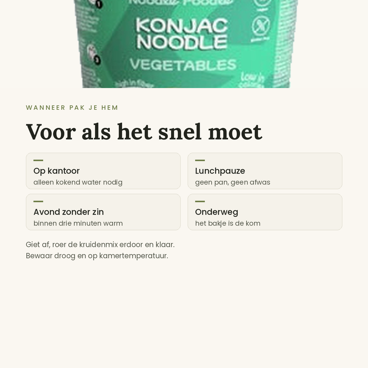 Noodles Vegetable toepassingen