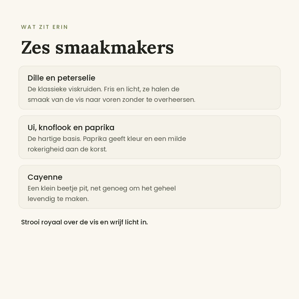 Wat zit er in de vis kruidenmix