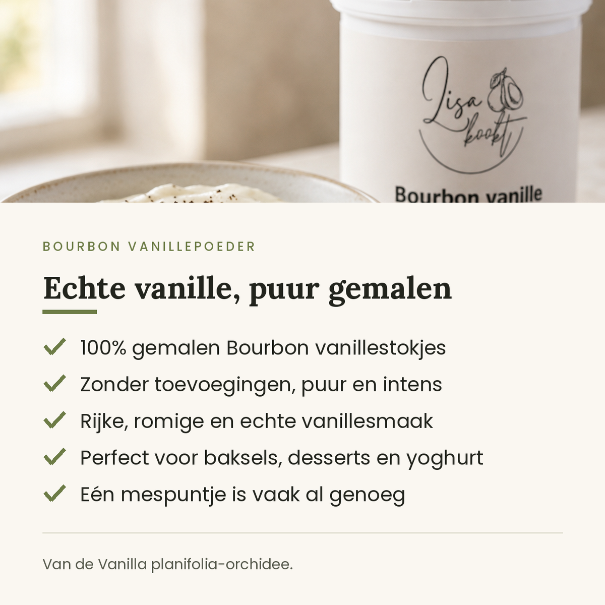 Voordelen Bourbon vanillepoeder Lisa Kookt