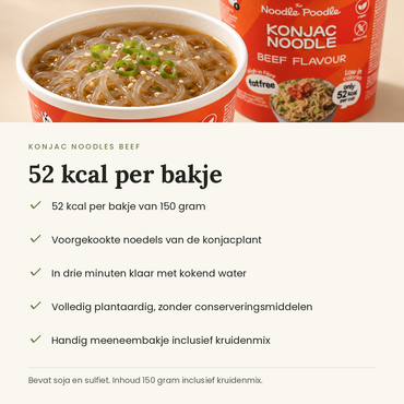 Konjac noodles beef kenmerken