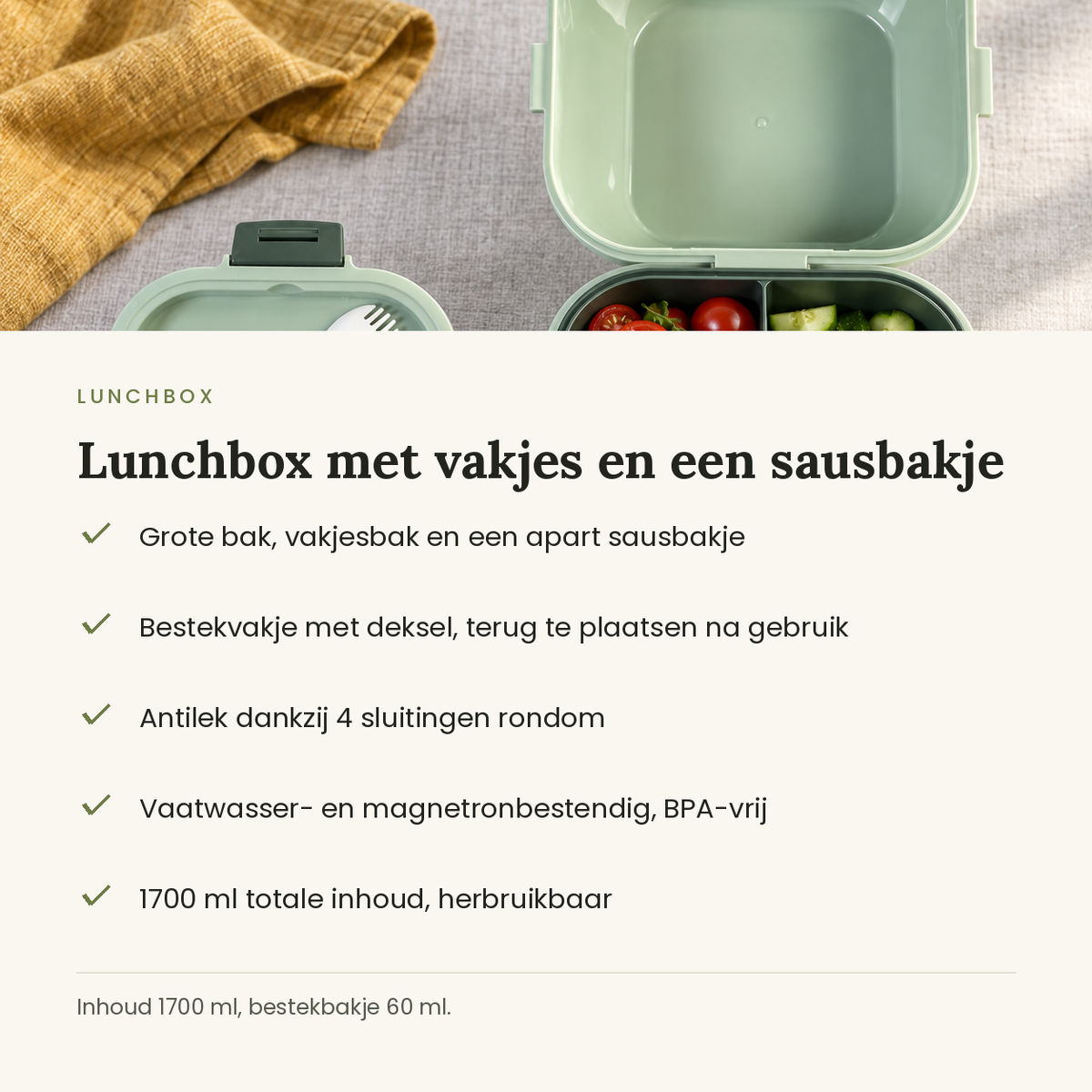 Lunchbox kenmerken