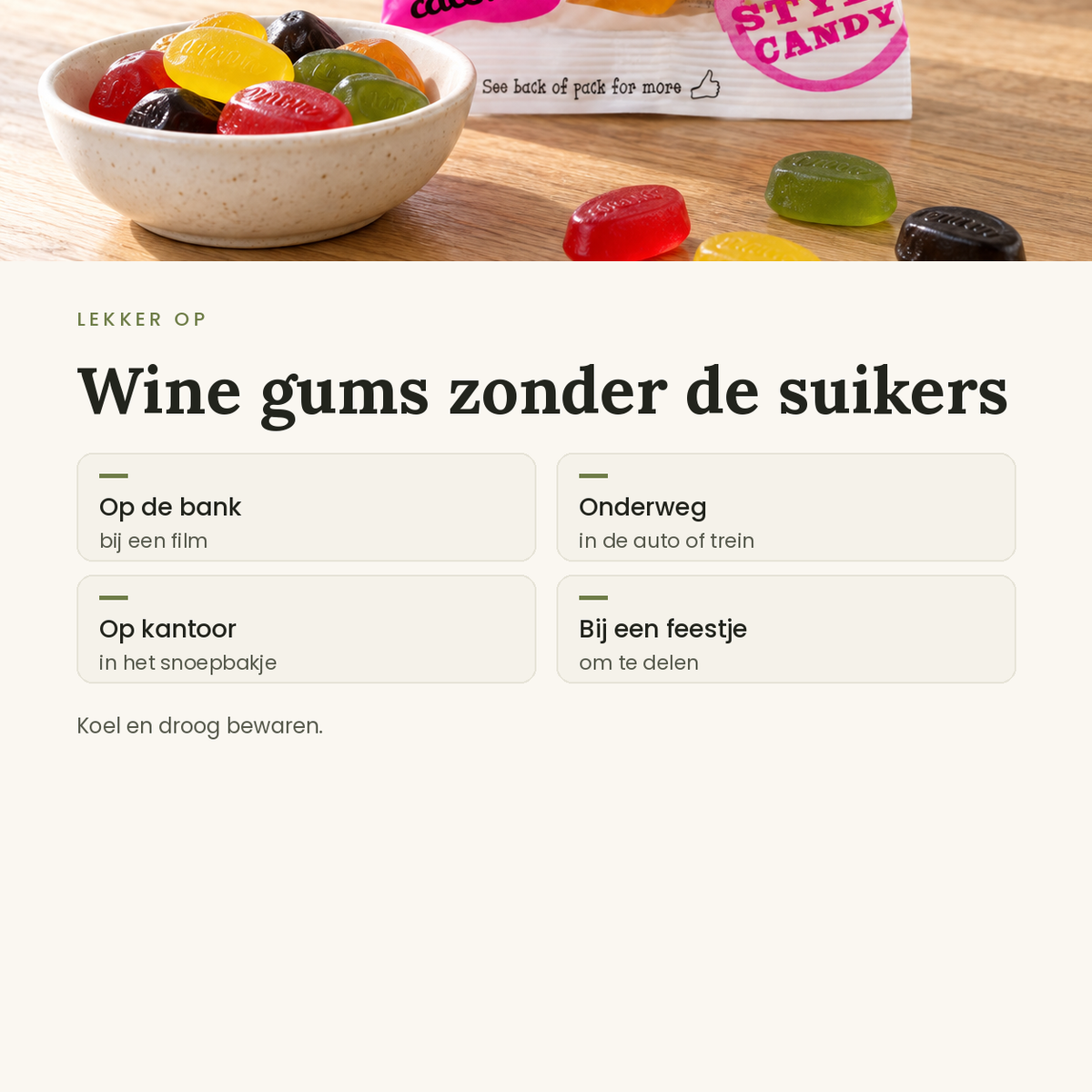 Wine Gums toepassingen