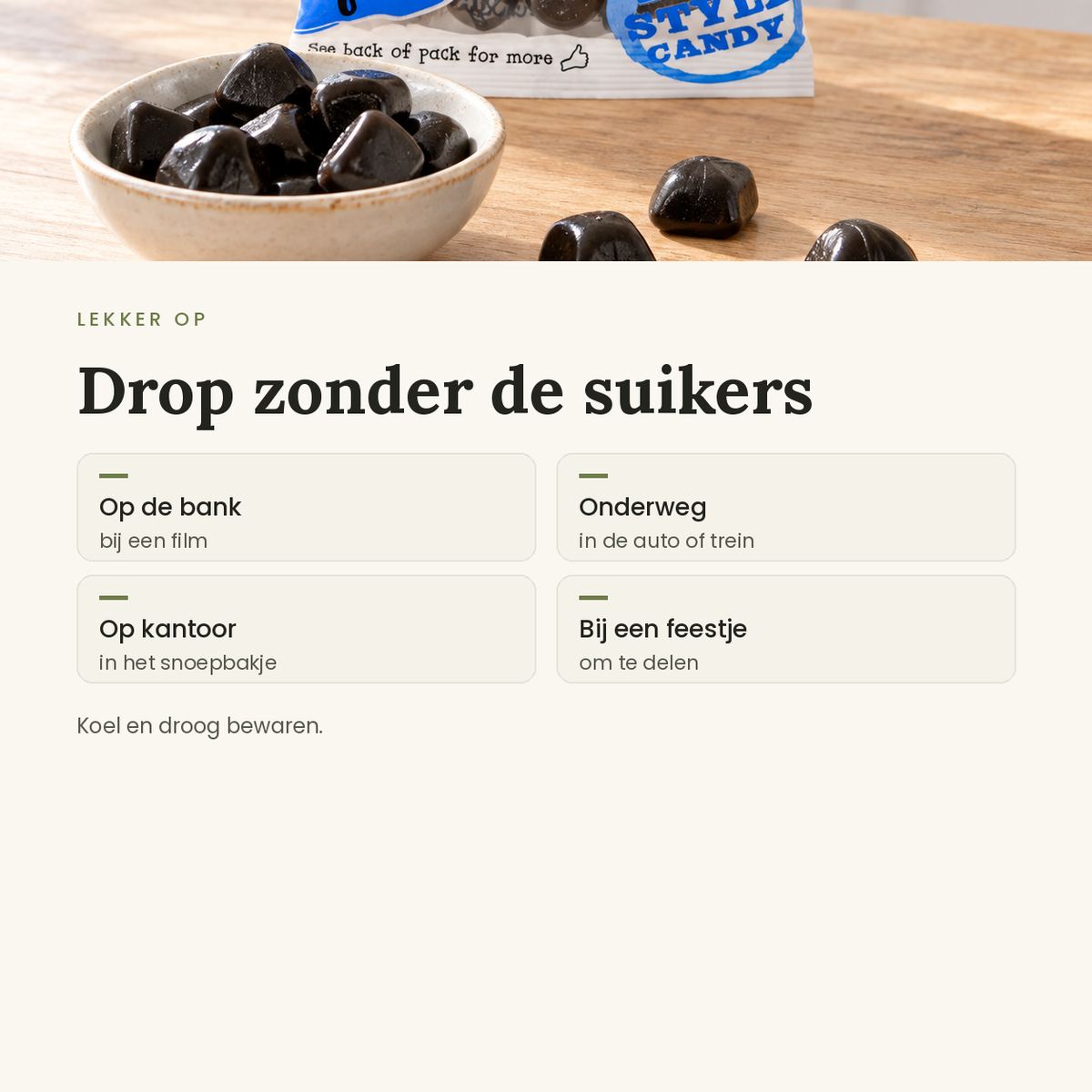 Zoete drop Sweet Liquorice toepassingen