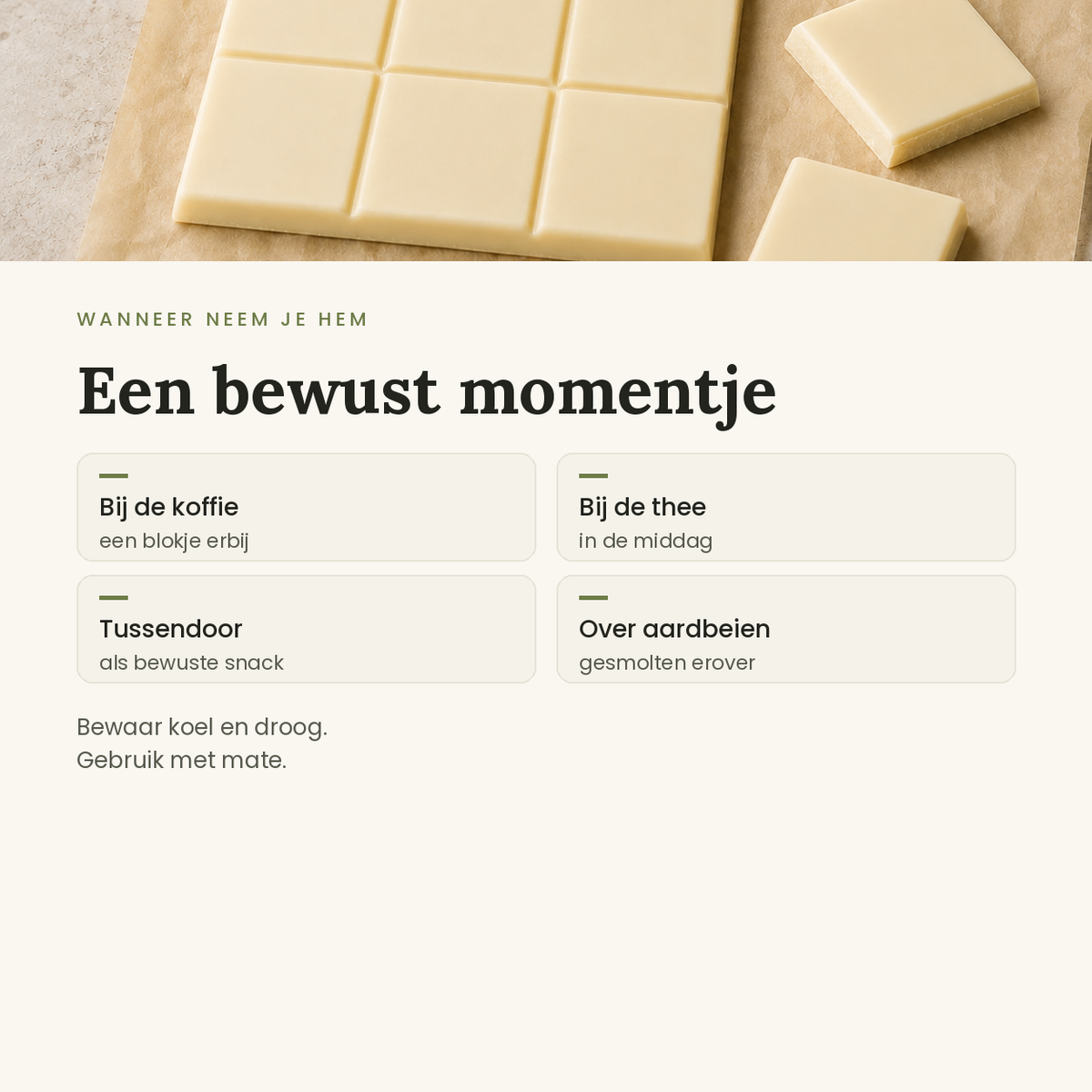 Witte chocolade momenten