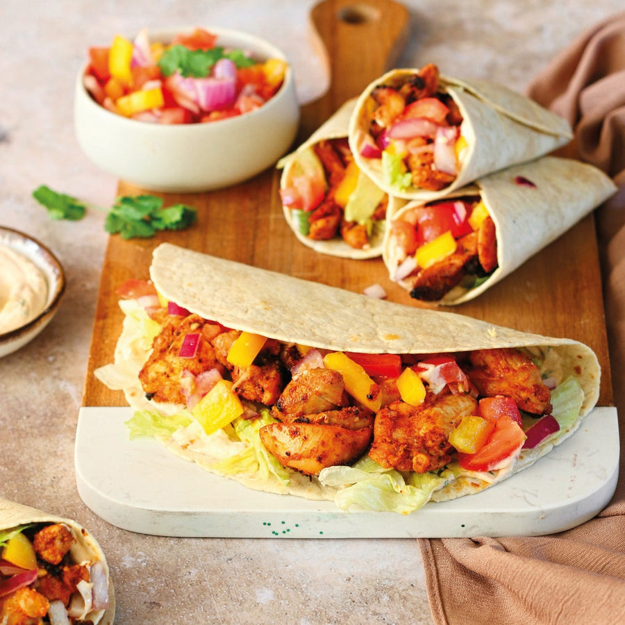 Chipotle kipwrap met salsa