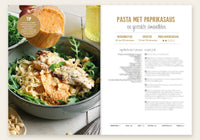 Lisa Kookt Koolhydraatarme Wereldgerechten inkijk: pasta met paprikasaus