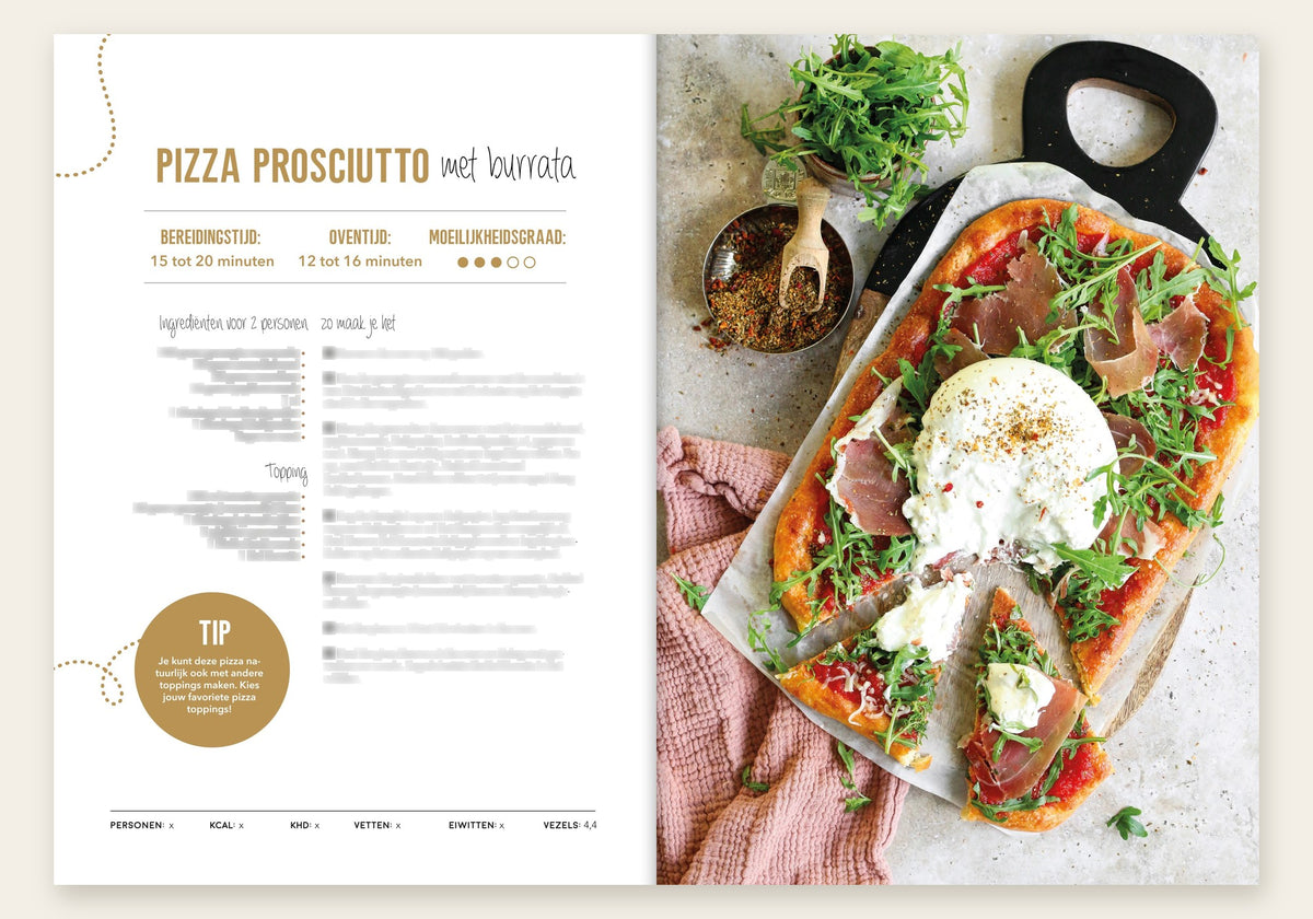 Lisa Kookt Koolhydraatarme Wereldgerechten inkijk: pizza prosciutto