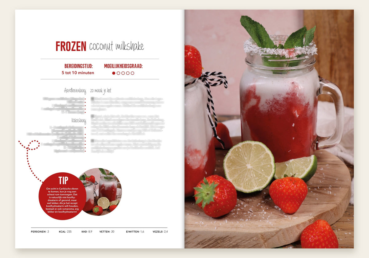 Lisa Kookt Koolhydraatarme Wereldgerechten inkijk: frozen coconut milkshake