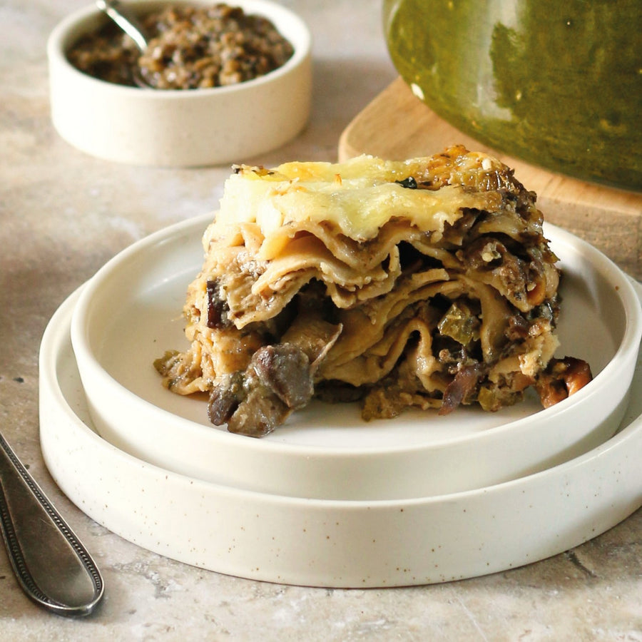 Truffel lasagne met noten en kaas