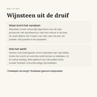 Wat is wijnsteen en hoe werkt wijnsteenbakpoeder