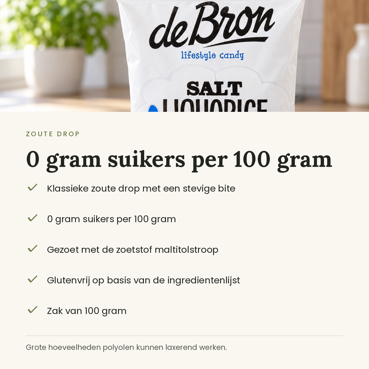 Zoute drop Salty Liquorice kenmerken