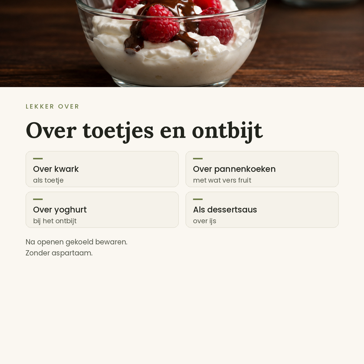 Chocolade saus toepassingen