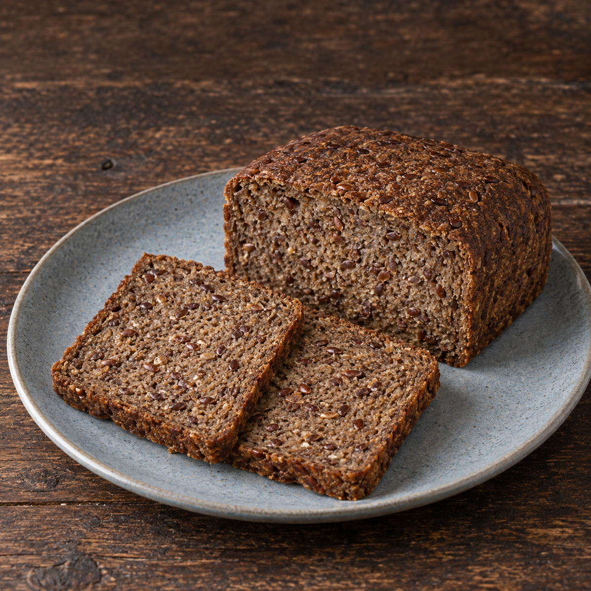 Lijnzaad brood aangesneden
