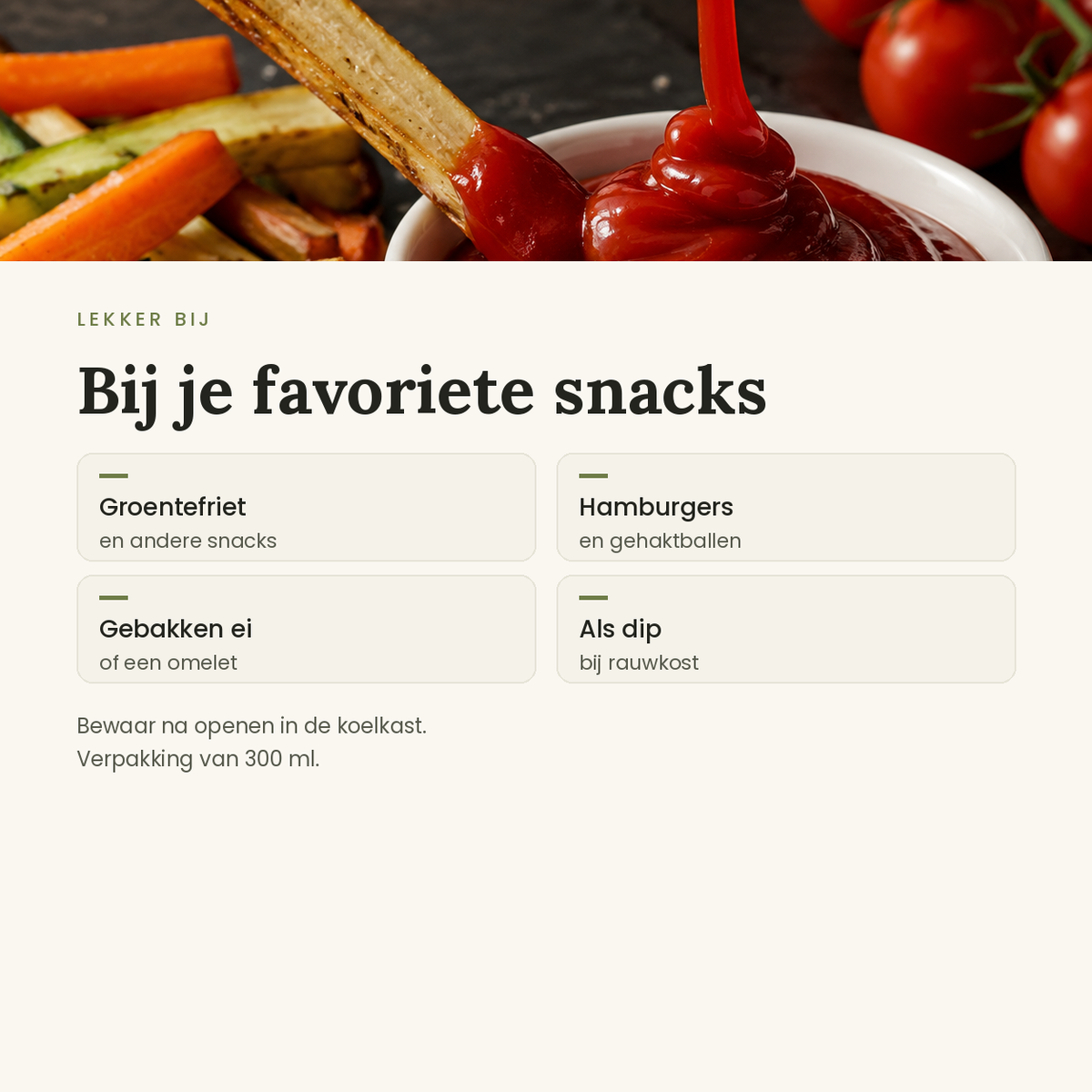 Tomaten ketchup toepassingen