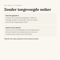 Zonder toegevoegde suiker en de combinatie zoet en zout