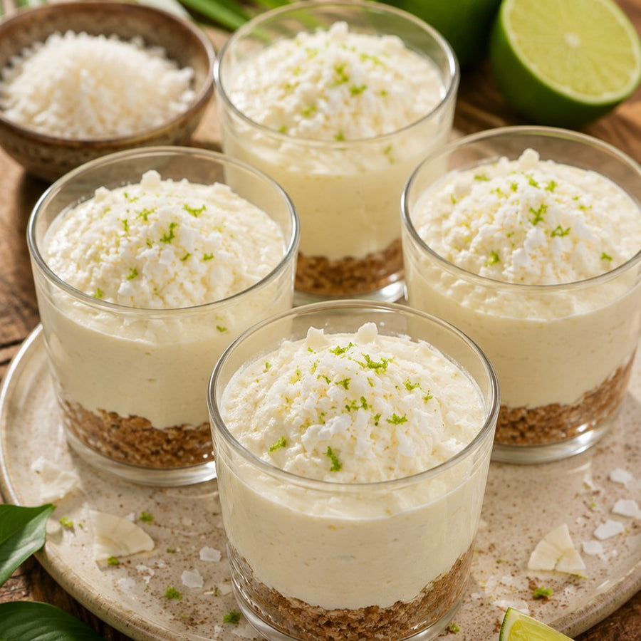 Limoen kokos cheesecake