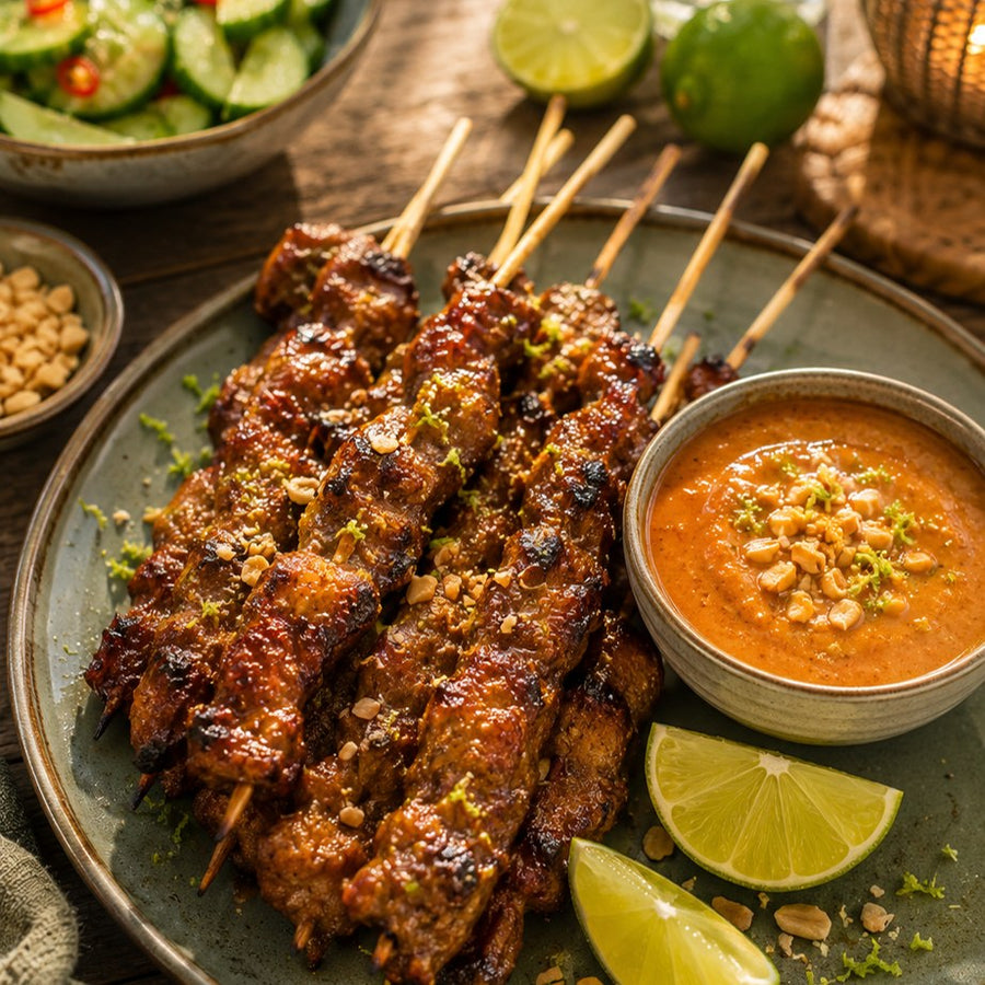 Thaise beef saté