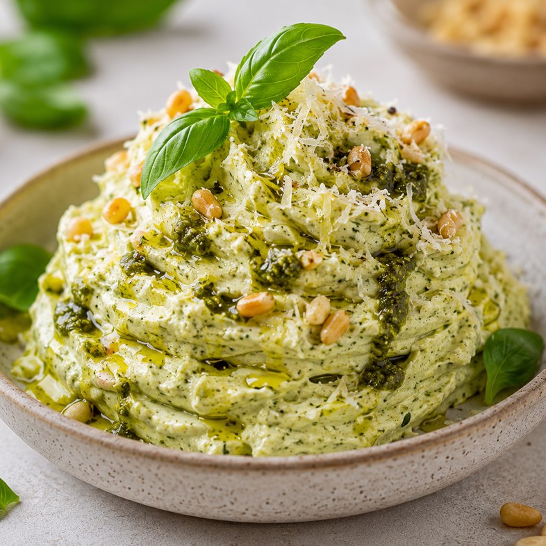 Whipped pesto boter